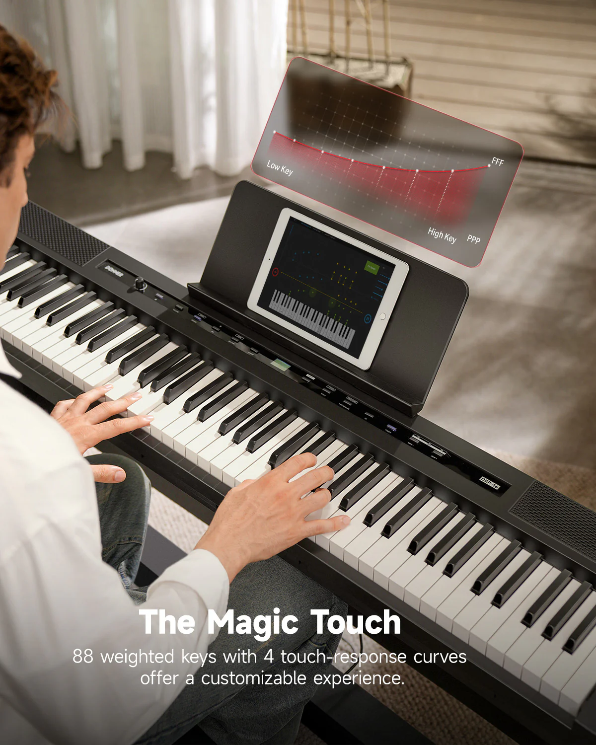 Donner DEP-16 Weighted Digital Piano with Dual-mode Bluetooth - Image 22