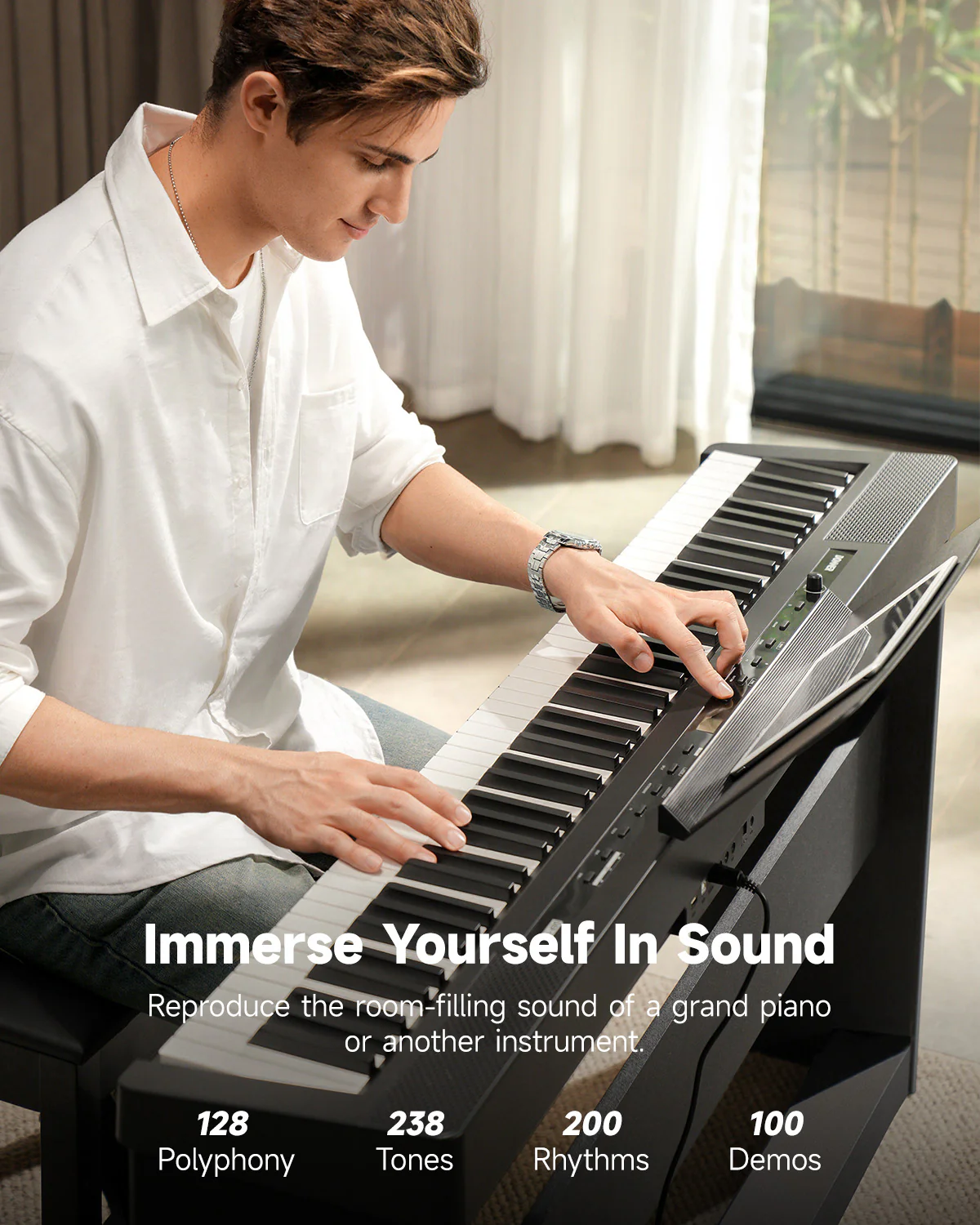 Donner DEP-16 Weighted Digital Piano with Dual-mode Bluetooth - Image 23