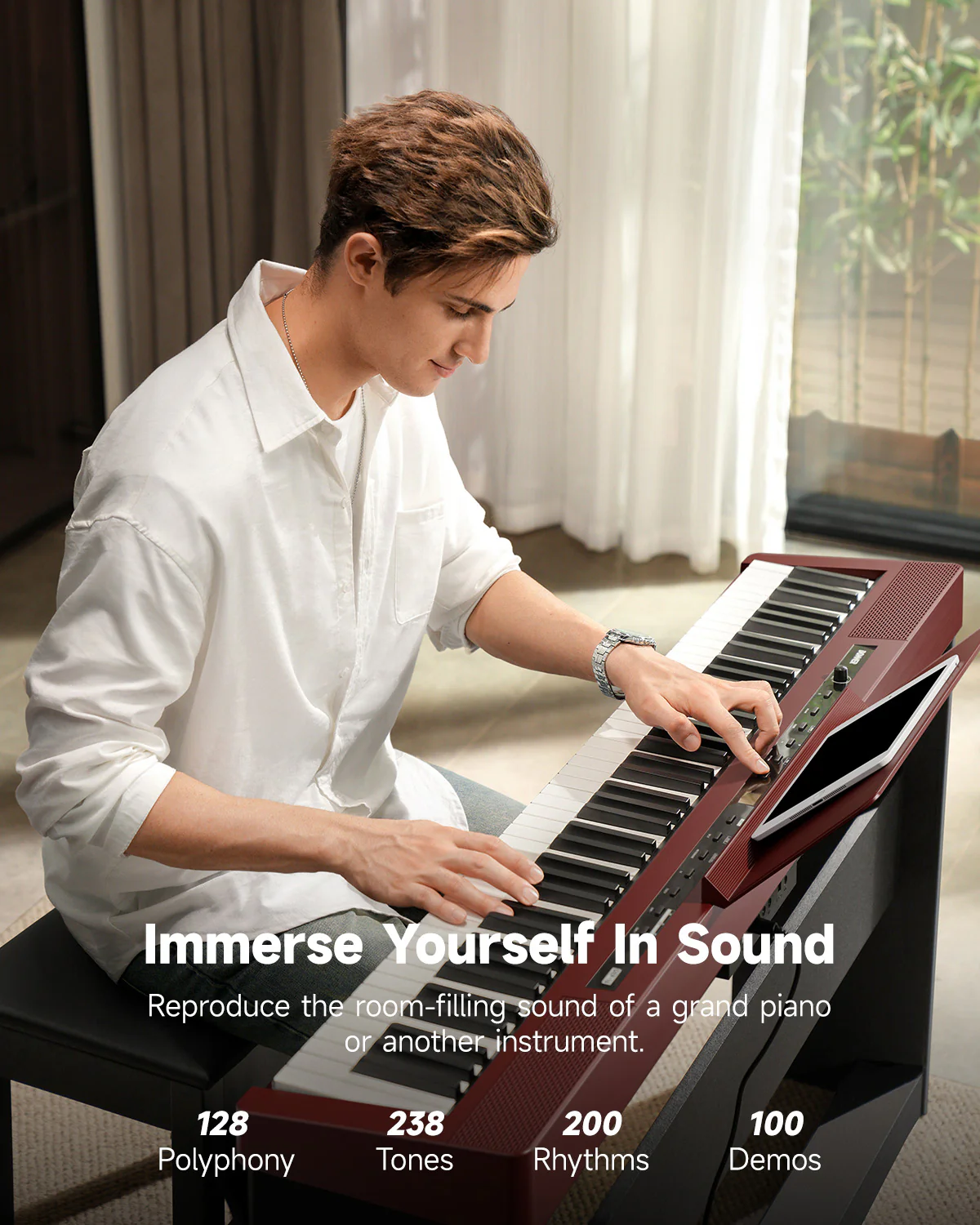 Donner DEP-16 Weighted Digital Piano with Dual-mode Bluetooth - Image 28