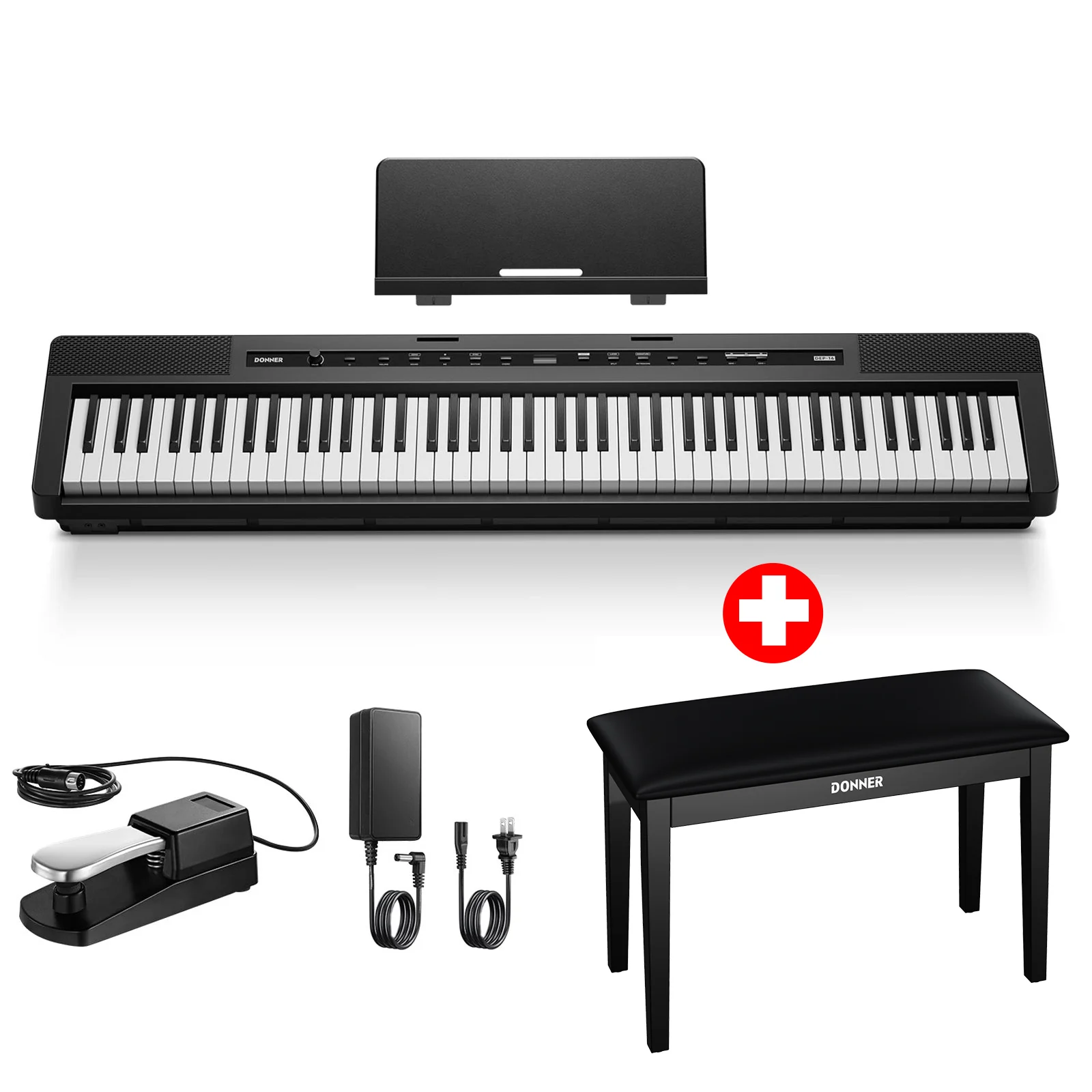 Donner DEP-16 Weighted Digital Piano with Dual-mode Bluetooth - Image 4