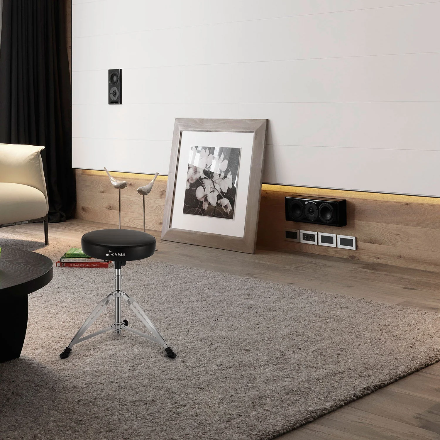 Donner Drum Throne, Padded Drum Seat Portable Height Adjustable for Kids and Adult - Image 11