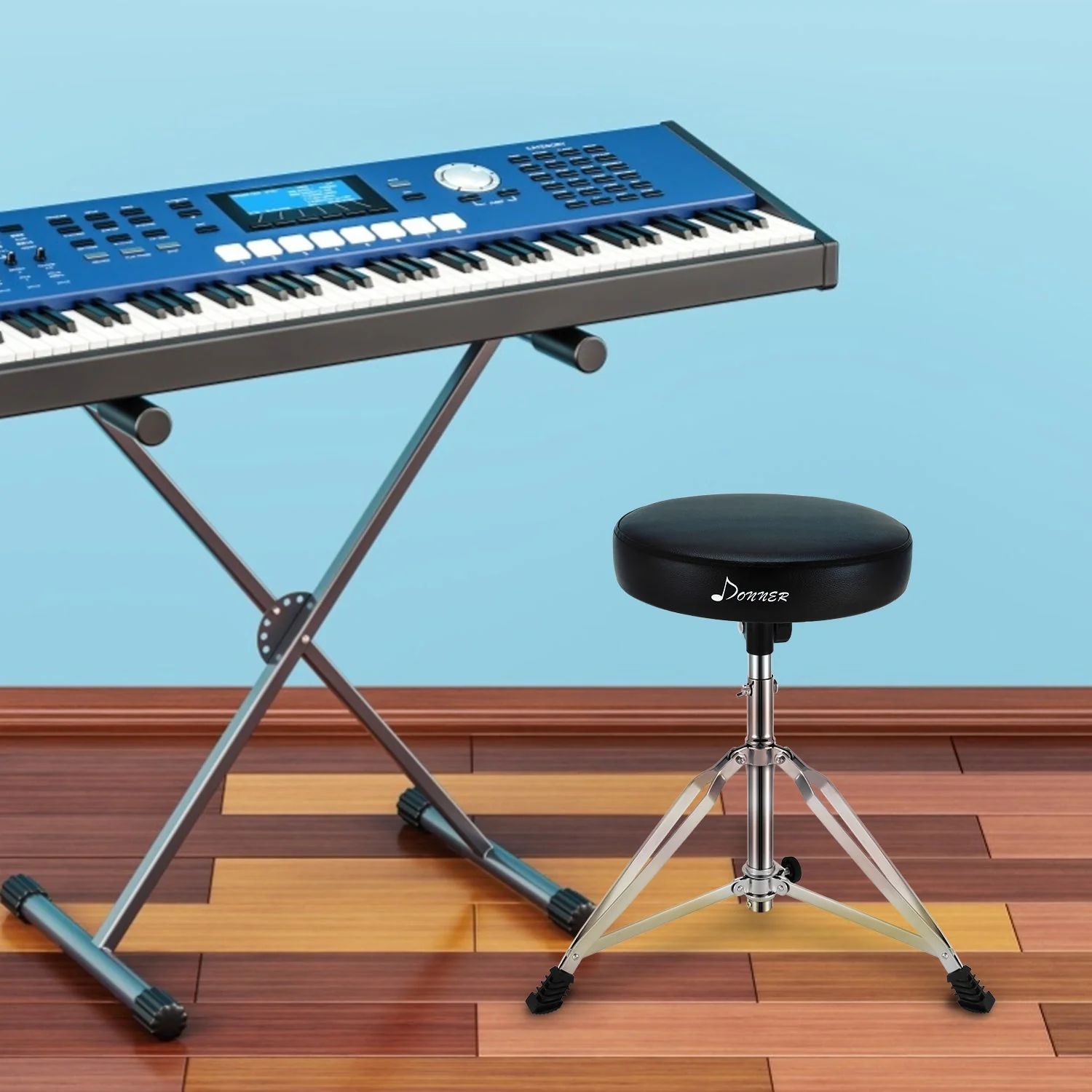 Donner Drum Throne, Padded Drum Seat Portable Height Adjustable for Kids and Adult - Image 12