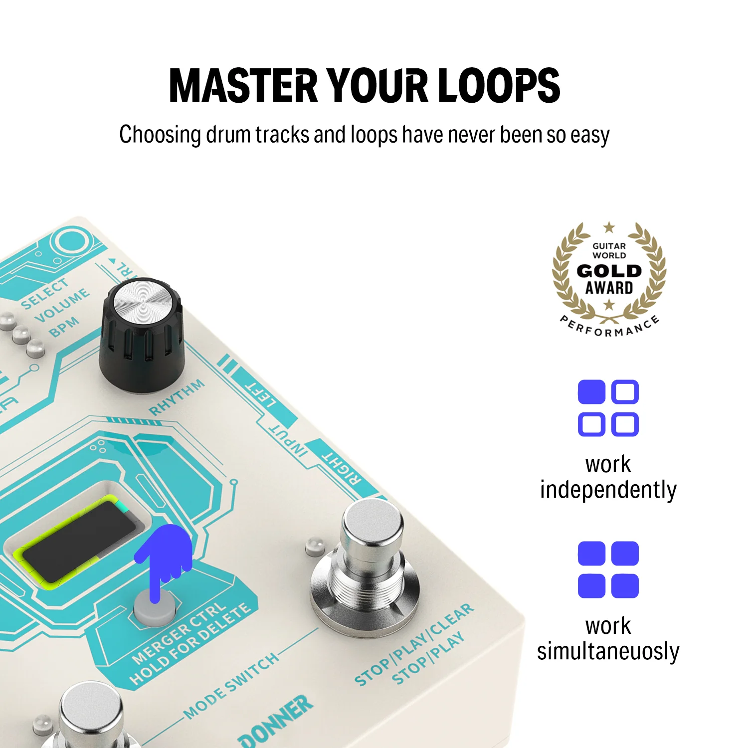 Donner Circle Looper Guitar Pedal - Image 4