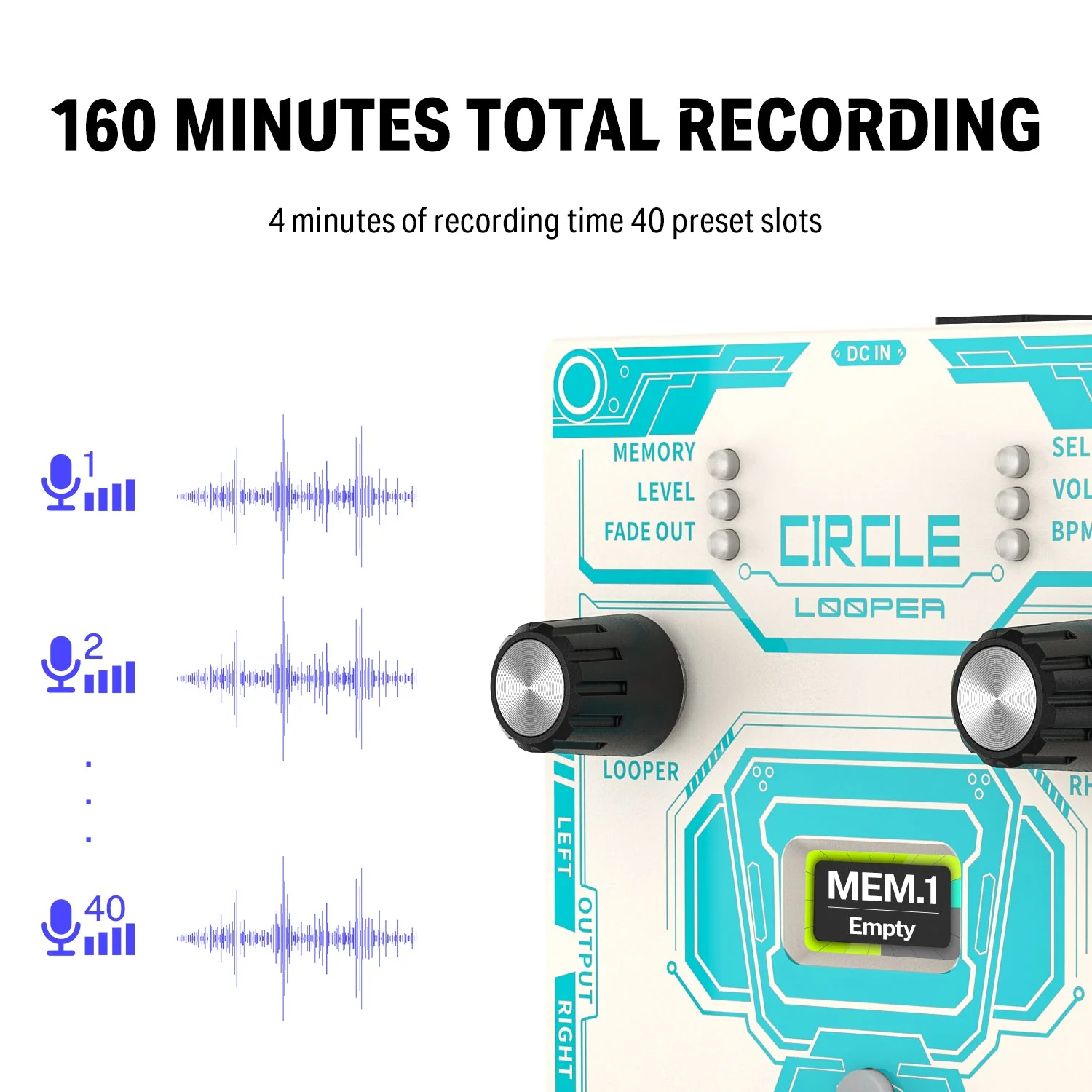 Donner Circle Looper Guitar Pedal - Image 8