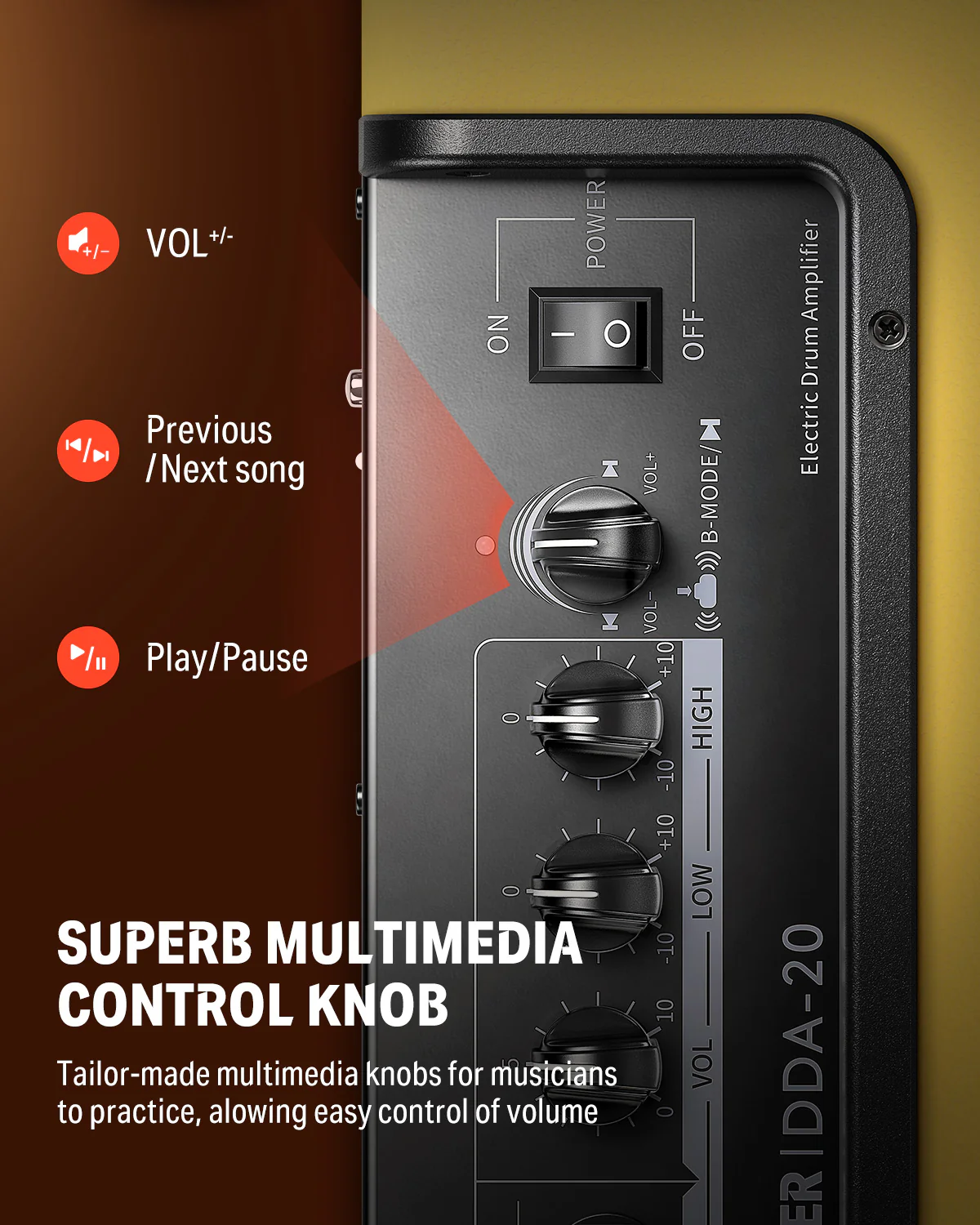 Donner DDA-20 Electric Drum Amplifier - Image 12