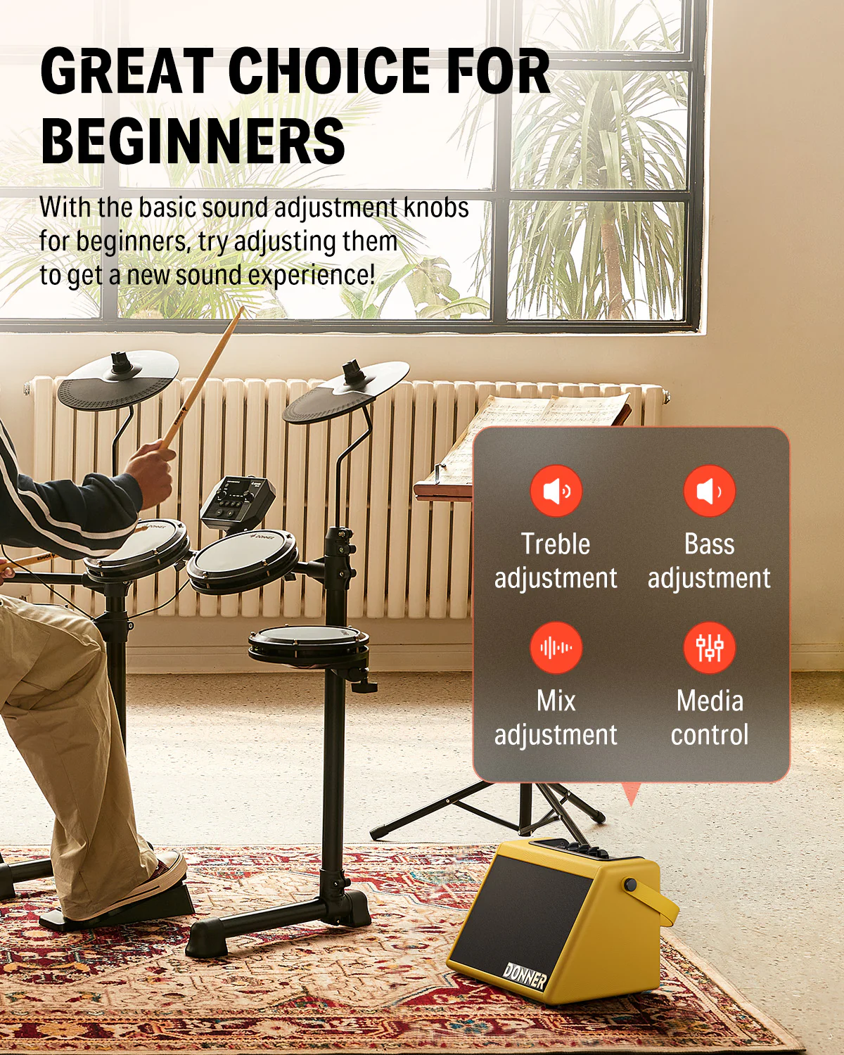 Donner DDA-20 Electric Drum Amplifier - Image 14