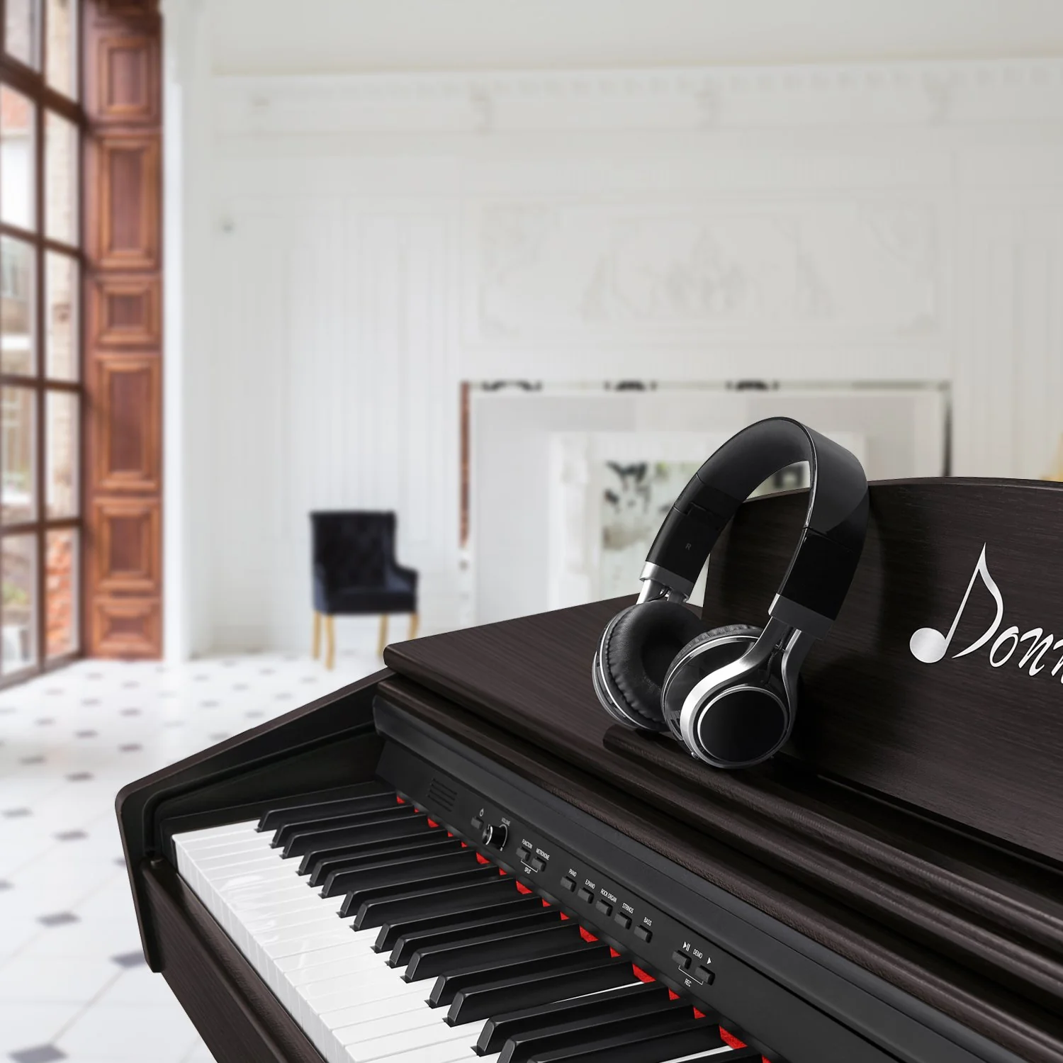 Donner DDP-300 88-Key Graded Hammer-Action Weighted Upright Digital Piano with Bluetooth - Image 11