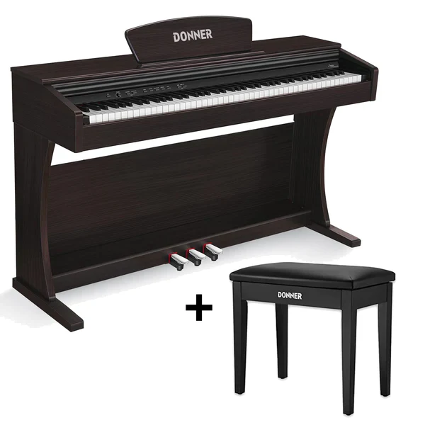 Donner DDP-300 88-Key Graded Hammer-Action Weighted Upright Digital Piano with Bluetooth - Image 12