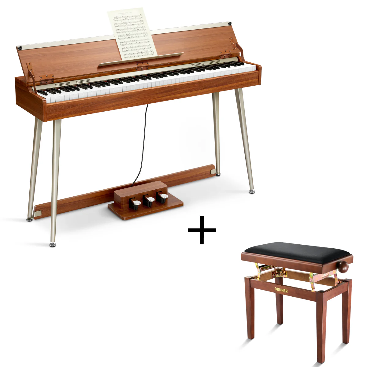 Donner DDP-80 PLUS Digital Piano with Semi-open Cover - Image 6