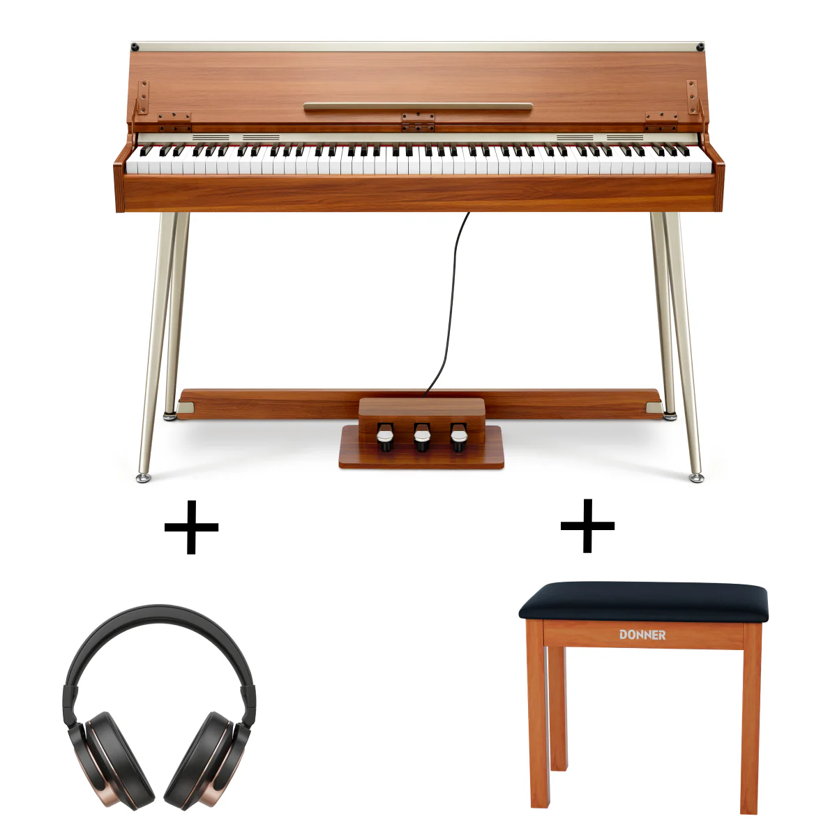 Donner DDP-80 PLUS Digital Piano with Semi-open Cover - Image 7