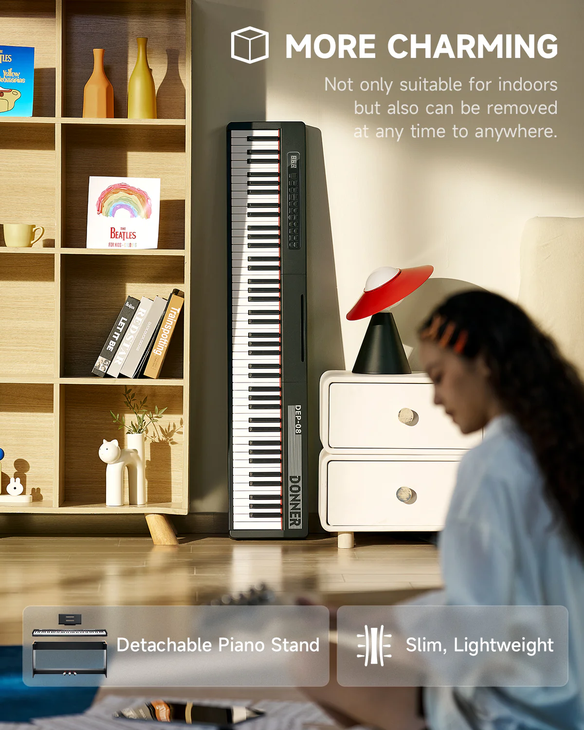 Donner DEP-08 Portable Beginner Digital Piano with Stand - Image 7