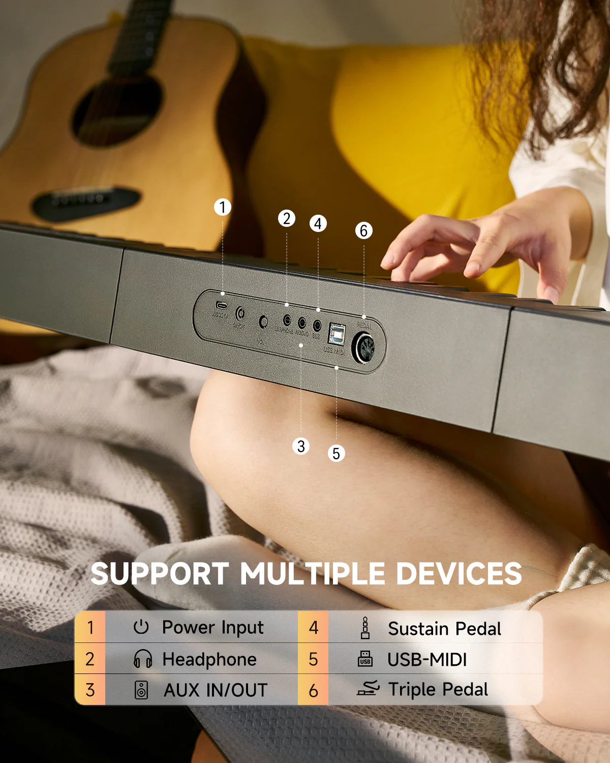 Donner DEP-08 Portable Beginner Digital Piano with Stand - Image 8