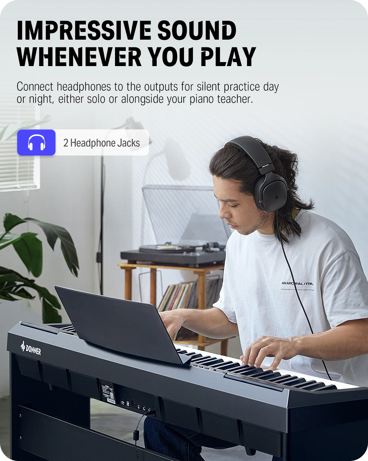 Donner DEP-20 Weighted Digital Piano with Stand - Image 11