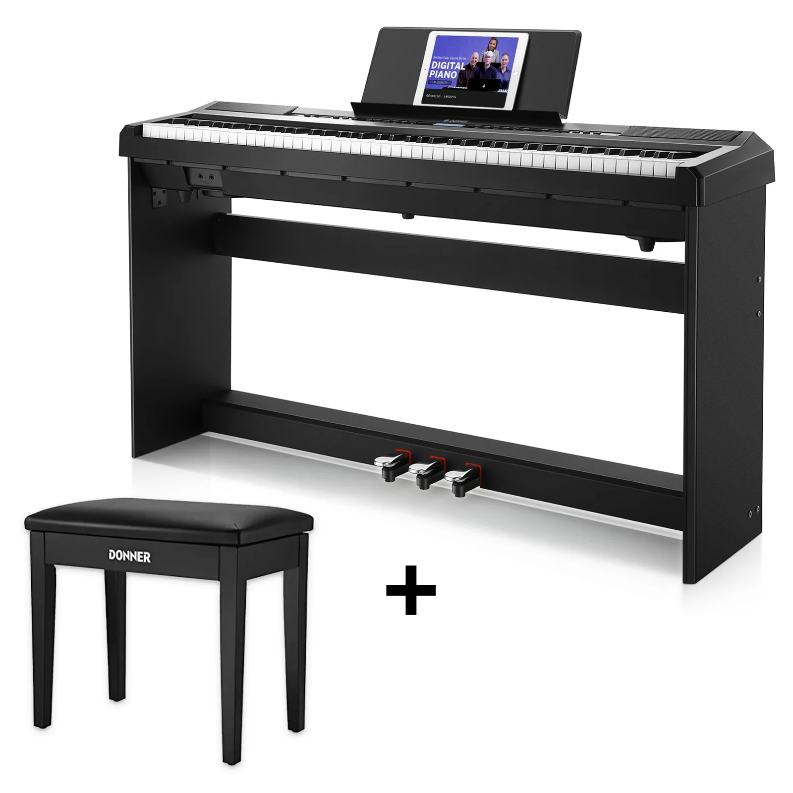 Donner DEP-20 Weighted Digital Piano with Stand - Image 3