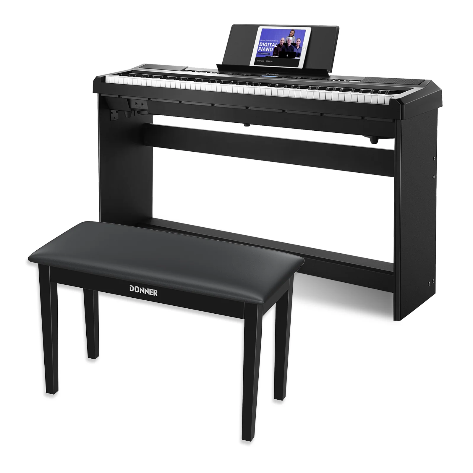 Donner DEP-20 Weighted Digital Piano with Stand - Image 4