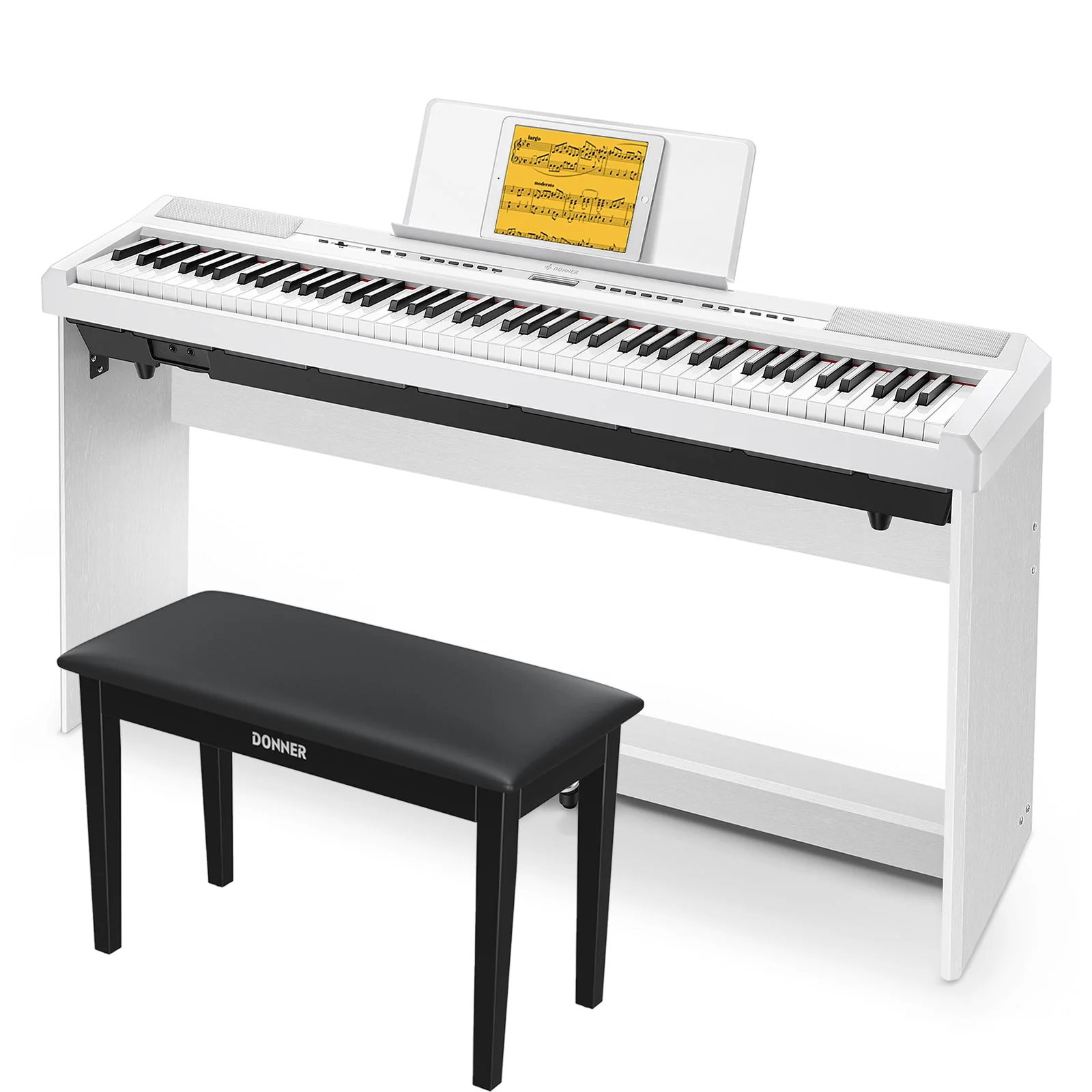 Donner DEP-20 Weighted Digital Piano with Stand - Image 7