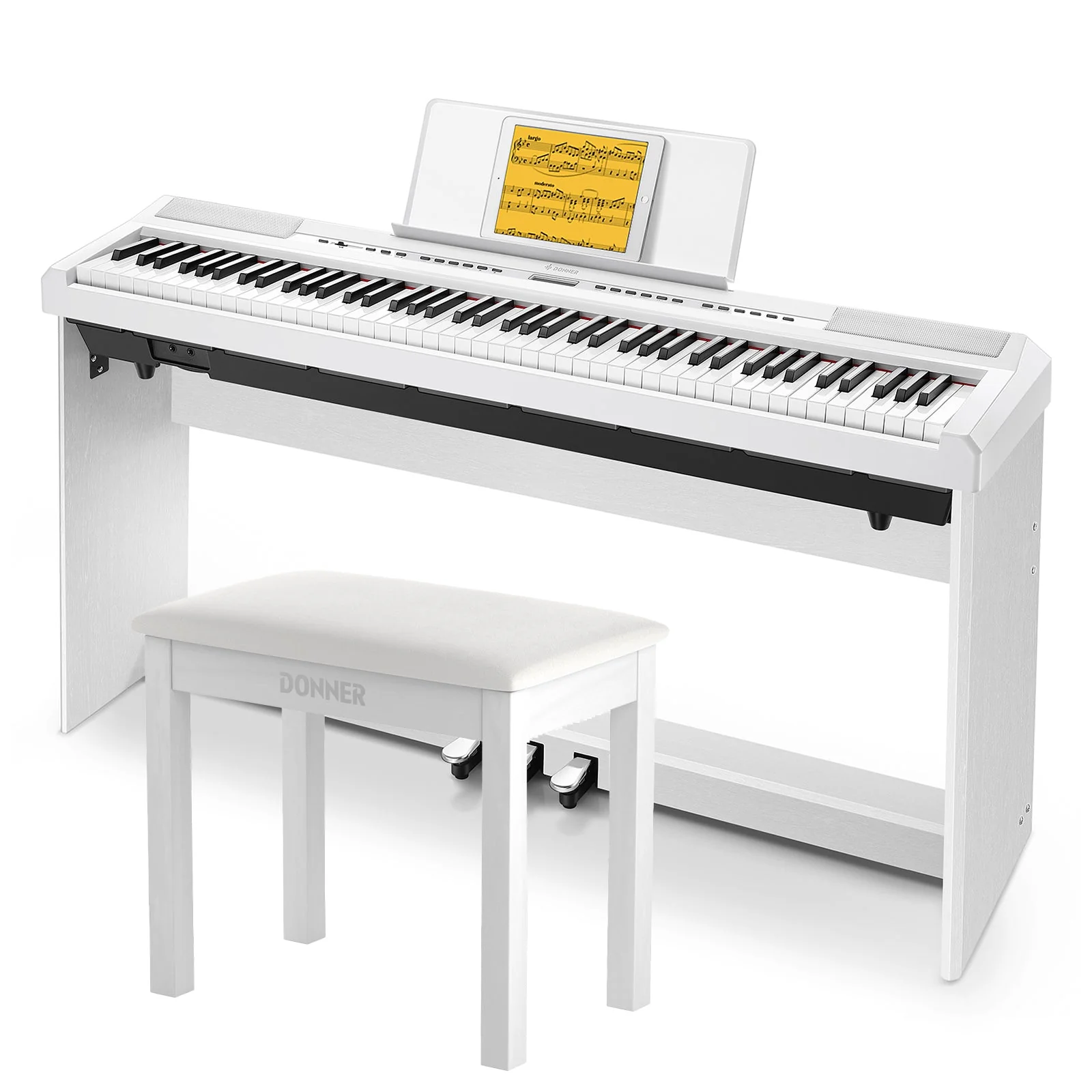Donner DEP-20 Weighted Digital Piano with Stand - Image 8