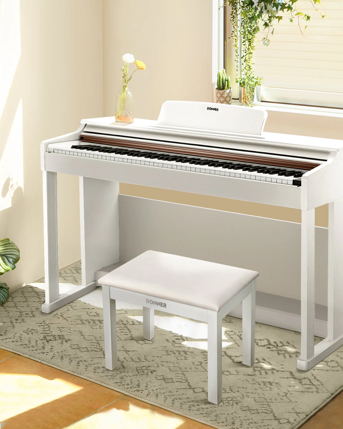 Donner DKB-10 Solid Wood Flip Piano Bench - Image 3