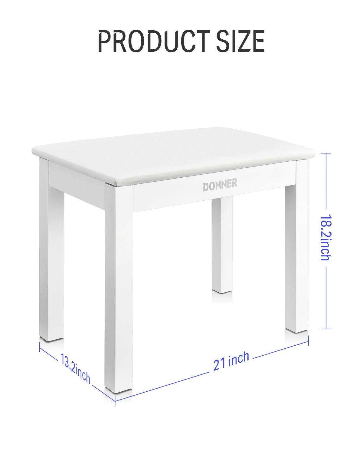 Donner DKB-10 Solid Wood Flip Piano Bench - Image 6