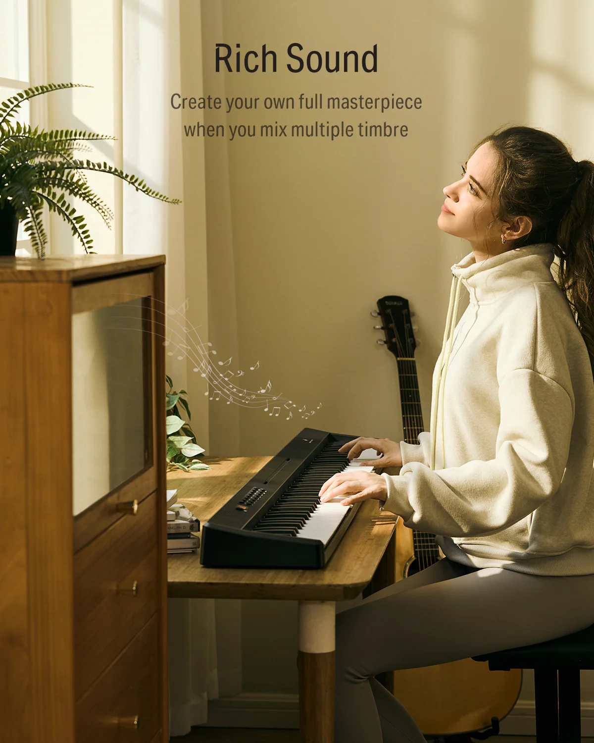 Donner DP-10 Foldable Semi-Weighted Digital Piano - Image 6