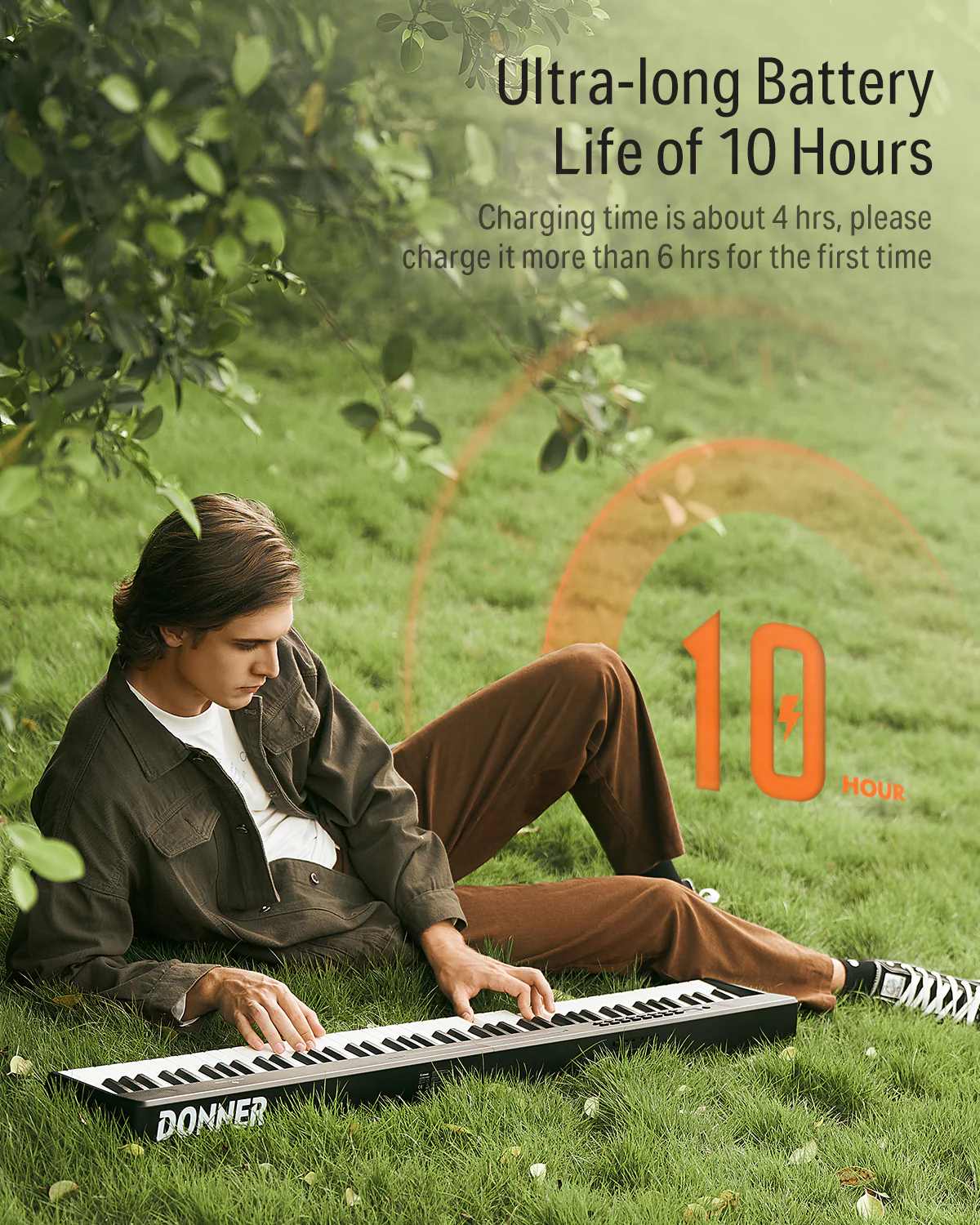 Donner DP-10 Foldable Semi-Weighted Digital Piano - Image 8