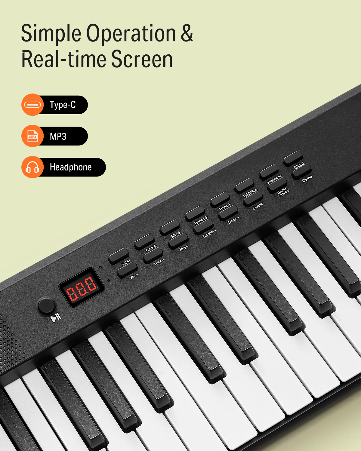 Donner DP-10 Foldable Semi-Weighted Digital Piano - Image 9