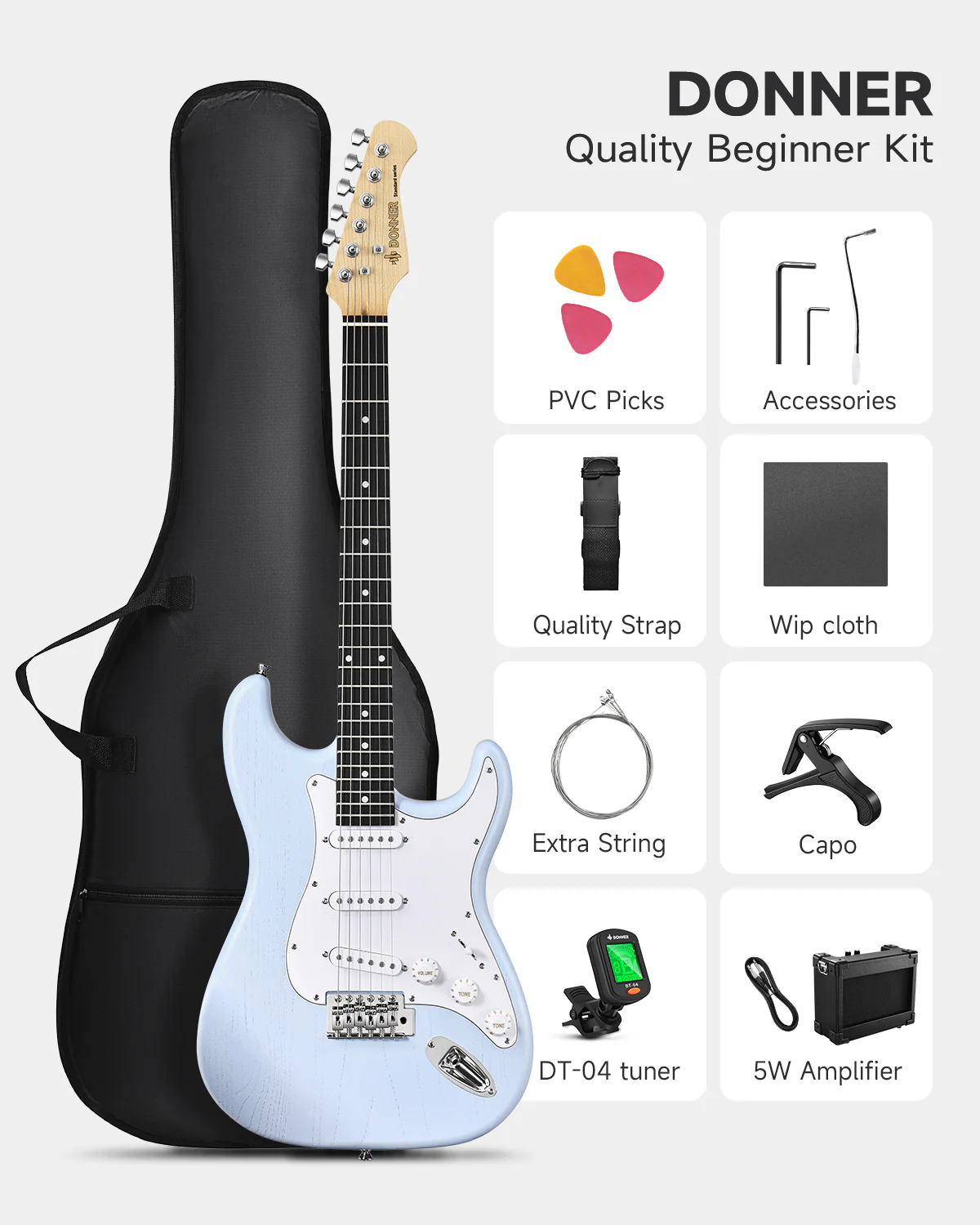 Donner DST-80 Beginner Electric Guitar - Image 11