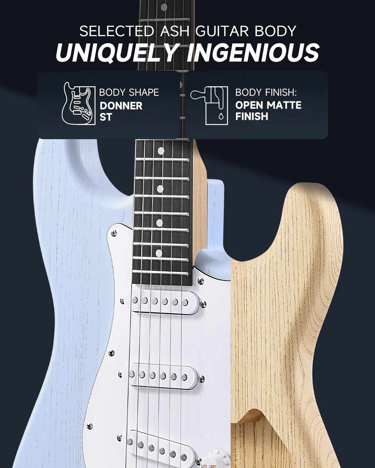 Donner DST-80 Beginner Electric Guitar - Image 13