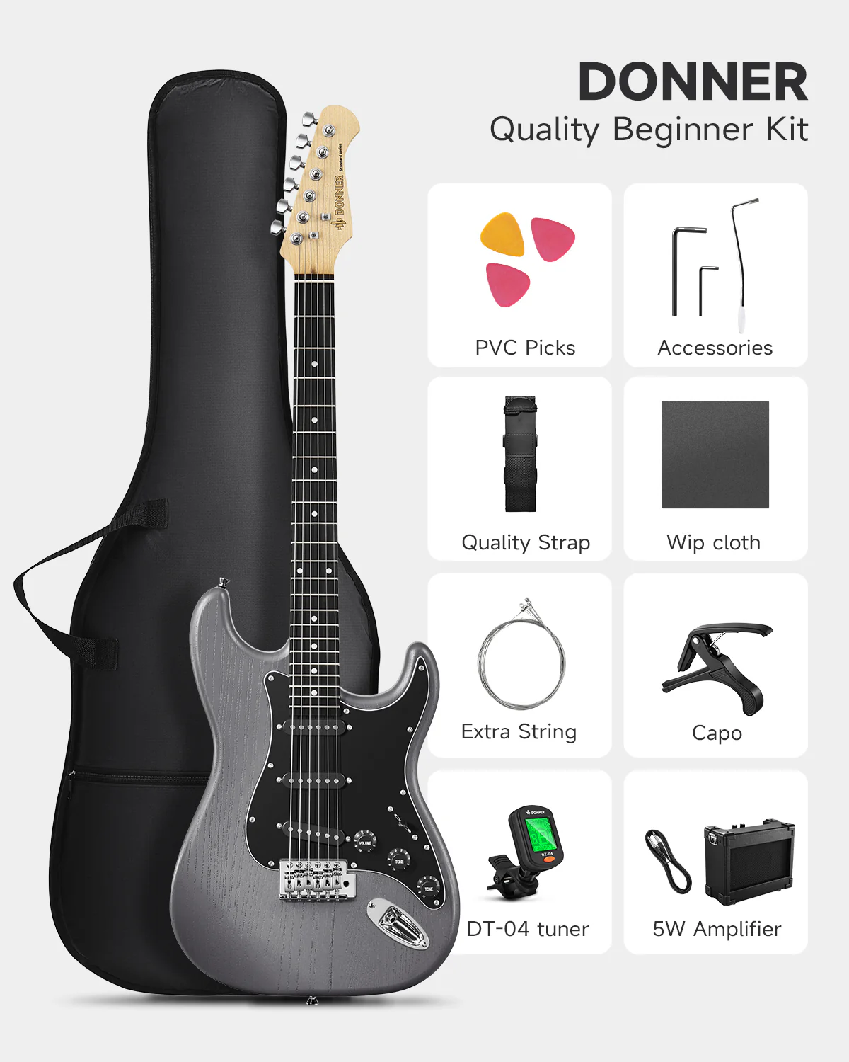 Donner DST-80 Beginner Electric Guitar - Image 18