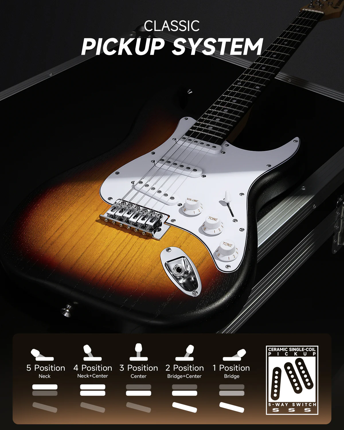 Donner DST-80 Beginner Electric Guitar - Image 5