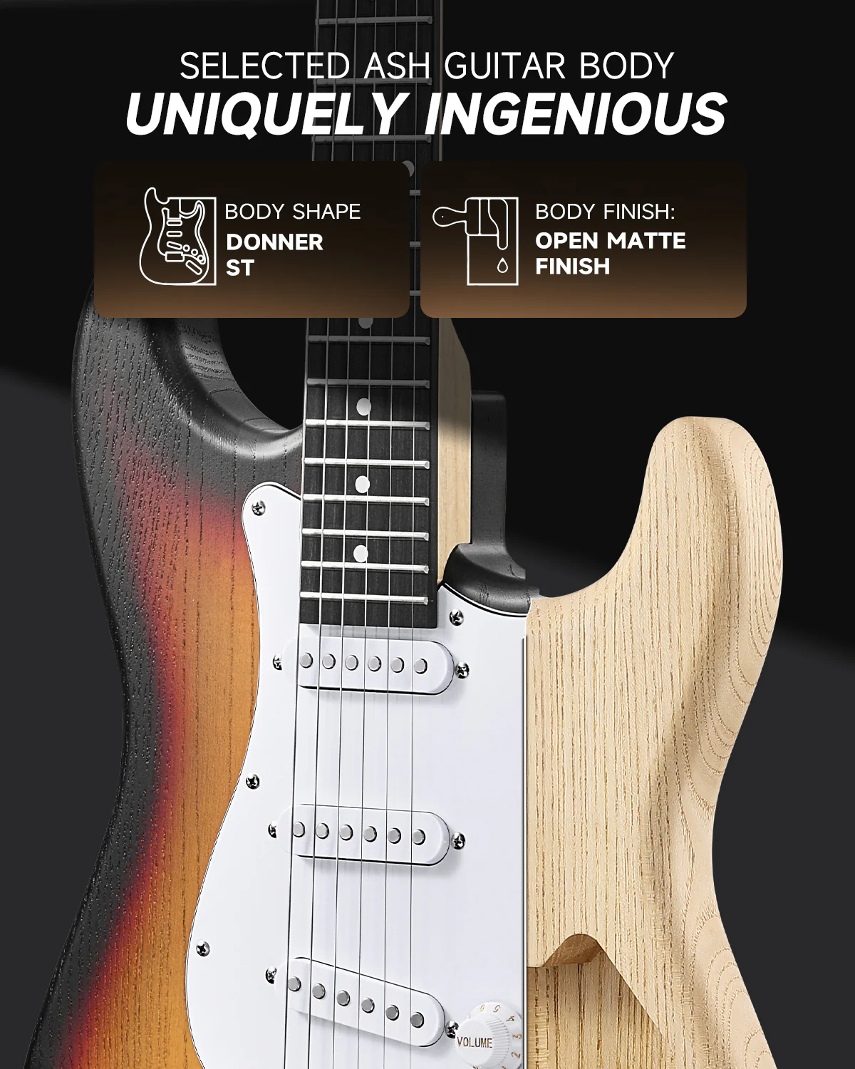 Donner DST-80 Beginner Electric Guitar - Image 7