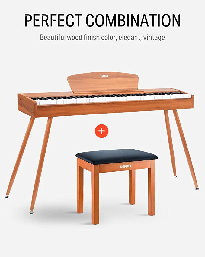 Donner Solid Wood Piano Bench - Image 5