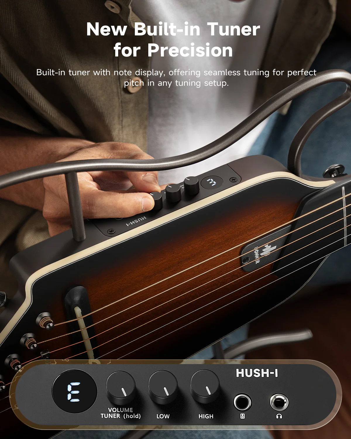 Donner HUSH™ I Acoustic-Electric Travel Guitar - Image 38