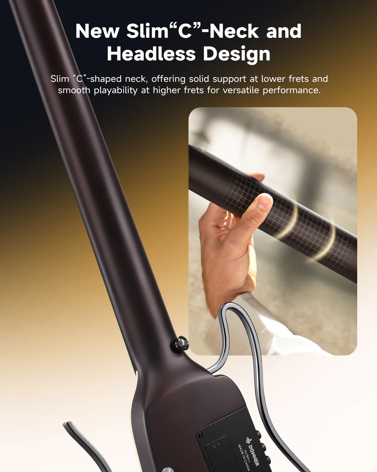 Donner HUSH™ I Acoustic-Electric Travel Guitar - Image 39