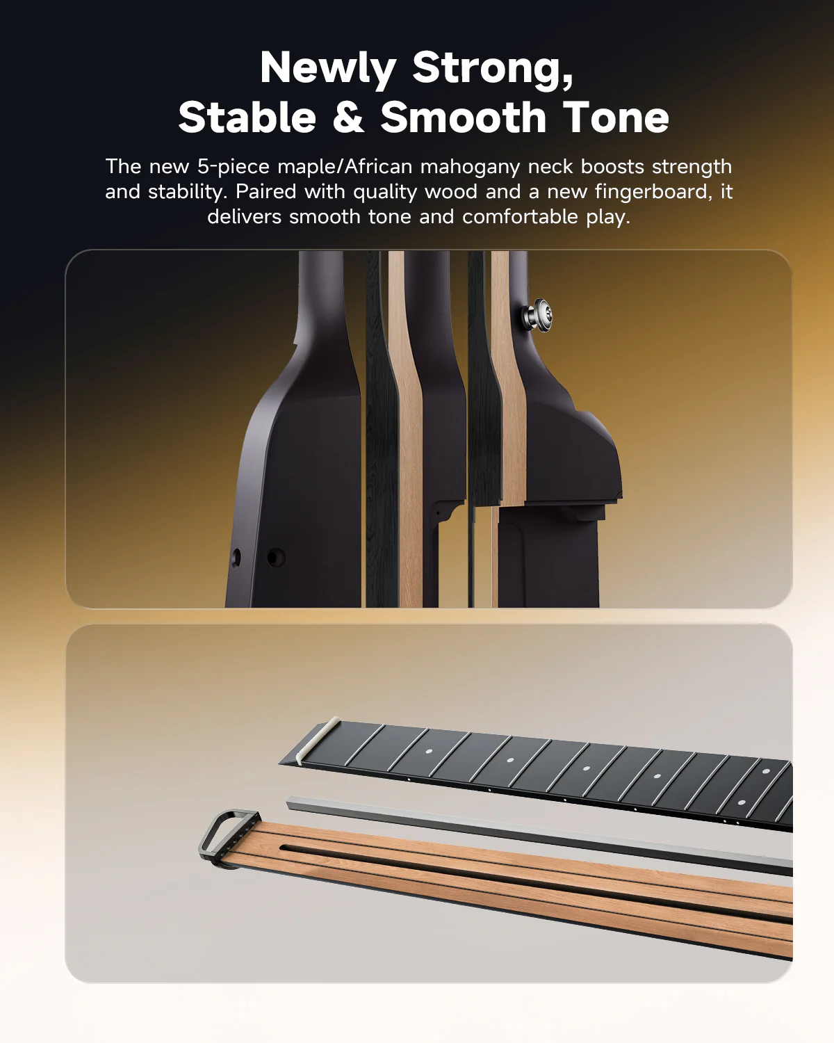 Donner HUSH™ I Acoustic-Electric Travel Guitar - Image 43