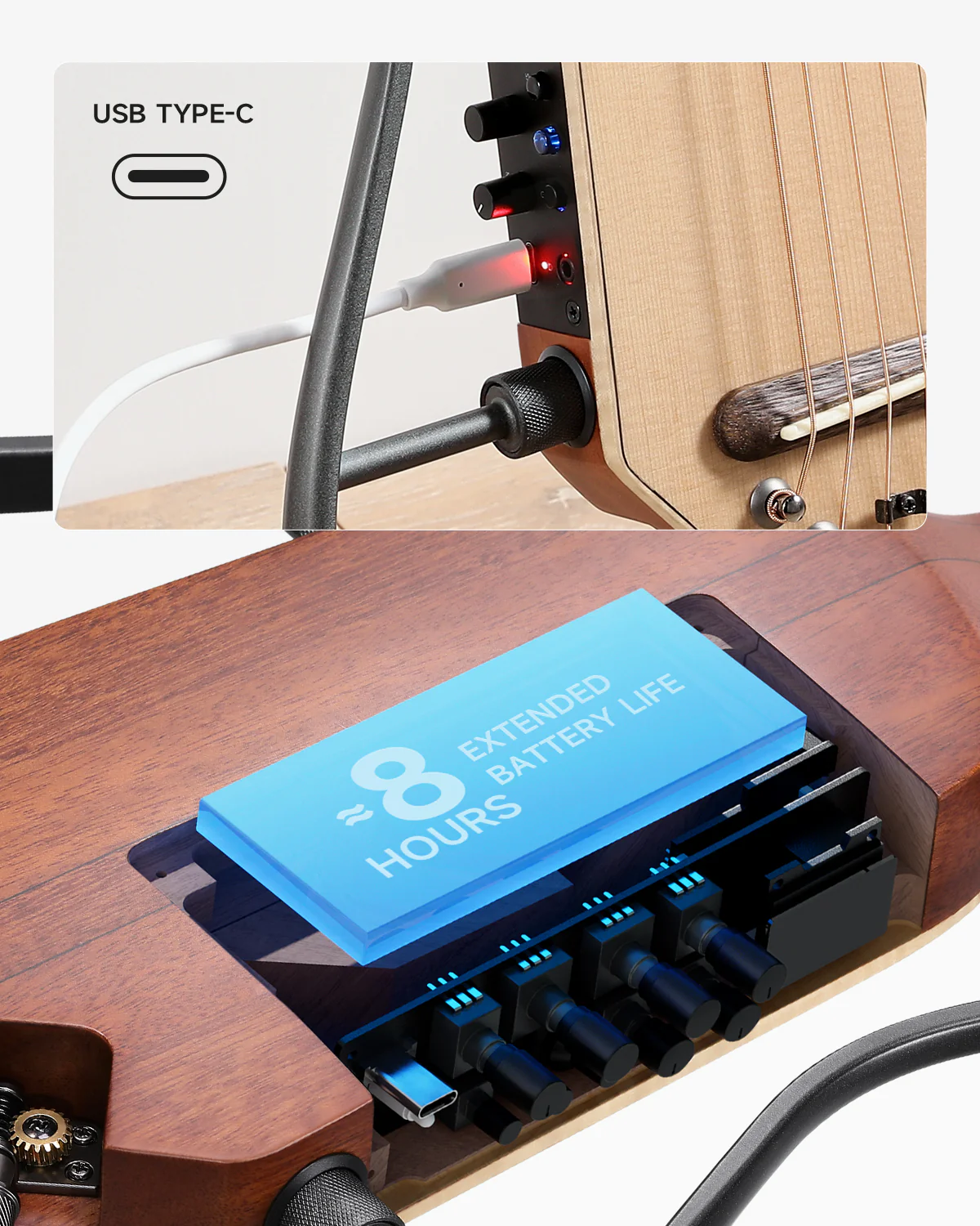 Donner HUSH™ I PRO Acoustic-Electric Travel Guitar - Image 18