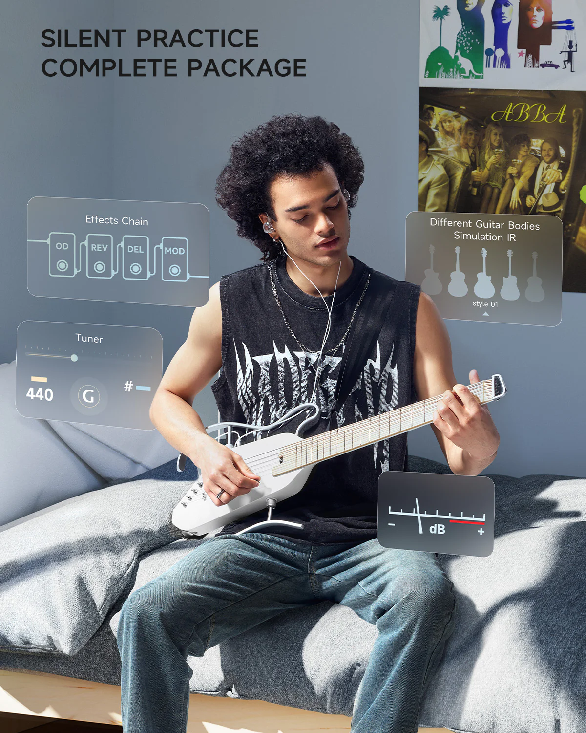 Donner HUSH™ I PRO Acoustic-Electric Travel Guitar - Image 20