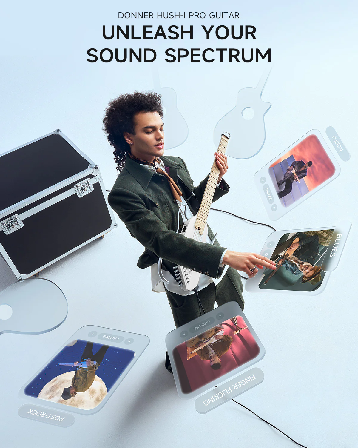 Donner HUSH™ I PRO Acoustic-Electric Travel Guitar - Image 27