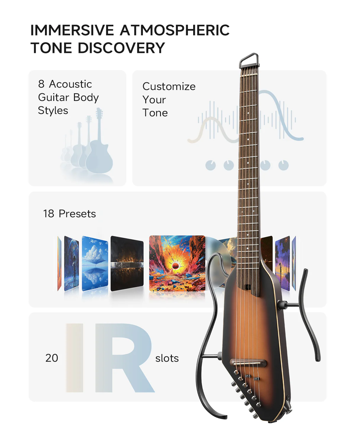 Donner HUSH™ I PRO Acoustic-Electric Travel Guitar - Image 31