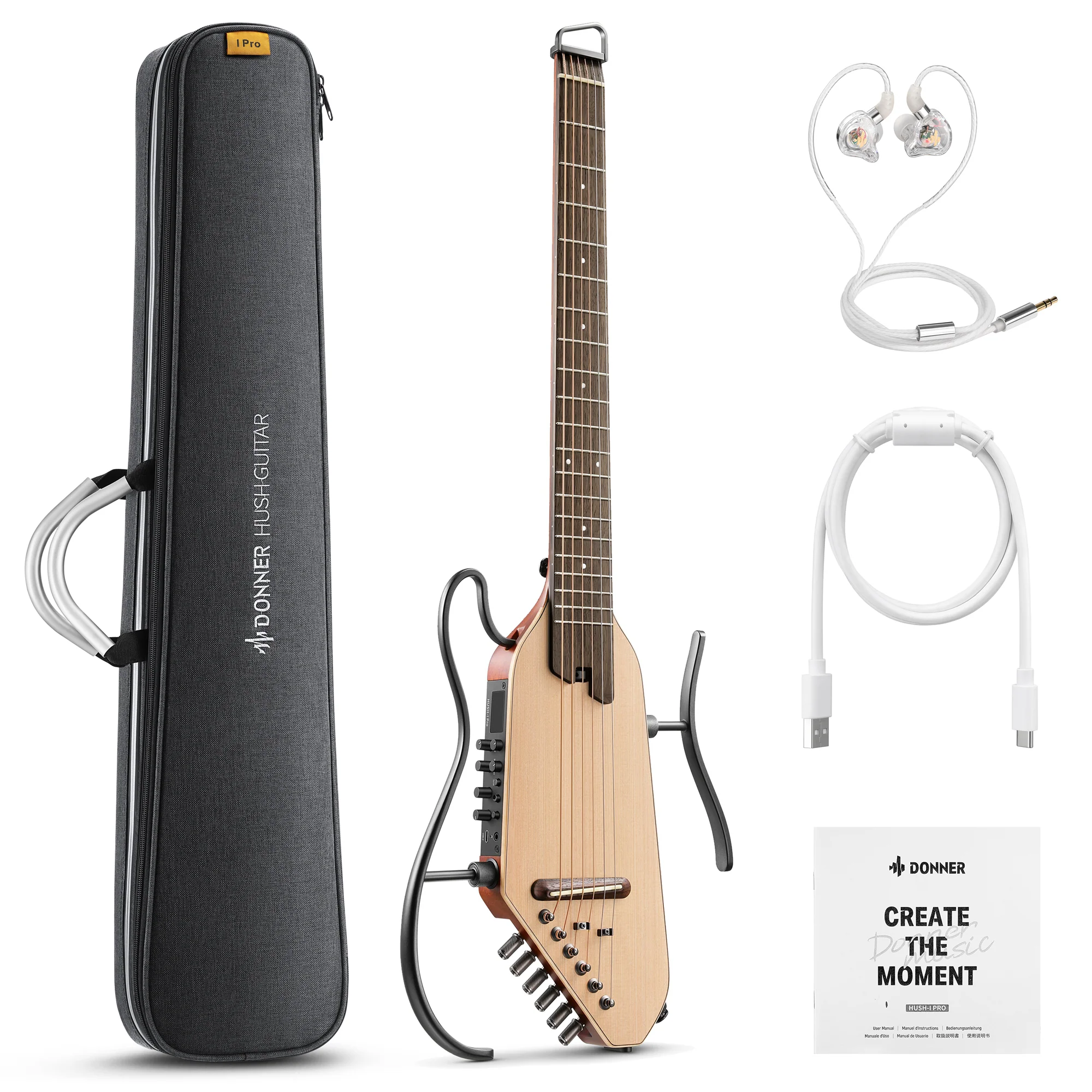 Donner HUSH™ I PRO Acoustic-Electric Travel Guitar - Image 4