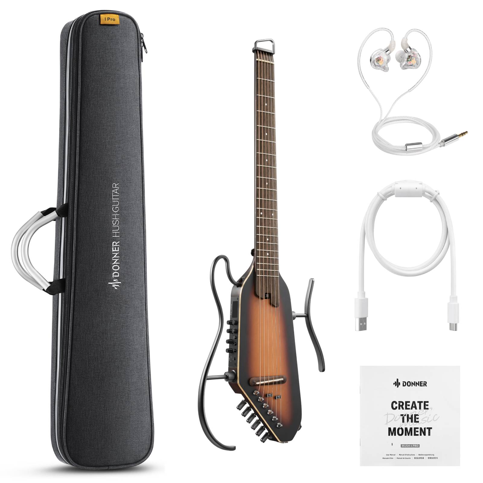 Donner HUSH™ I PRO Acoustic-Electric Travel Guitar - Image 7
