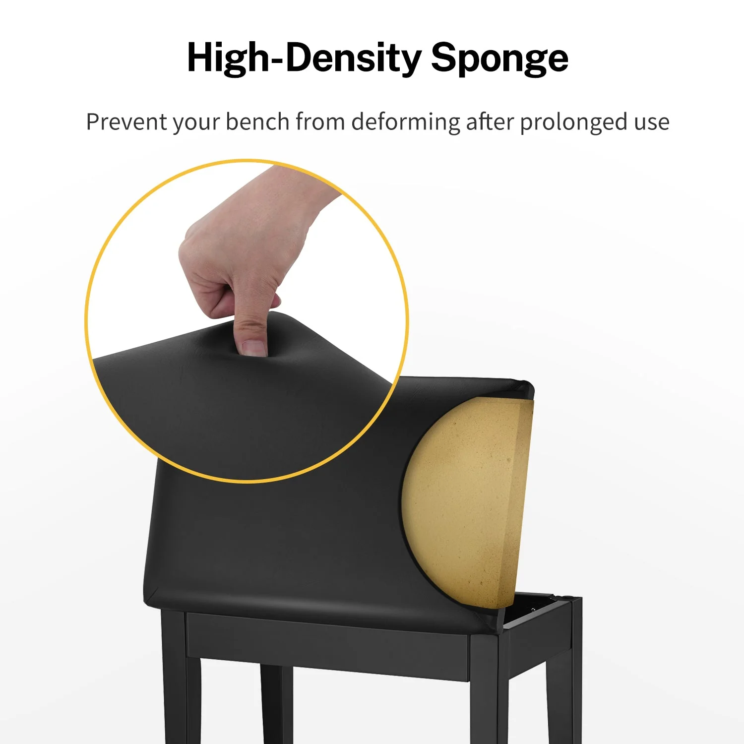 Donner Solid Wood Piano Bench - Image 3