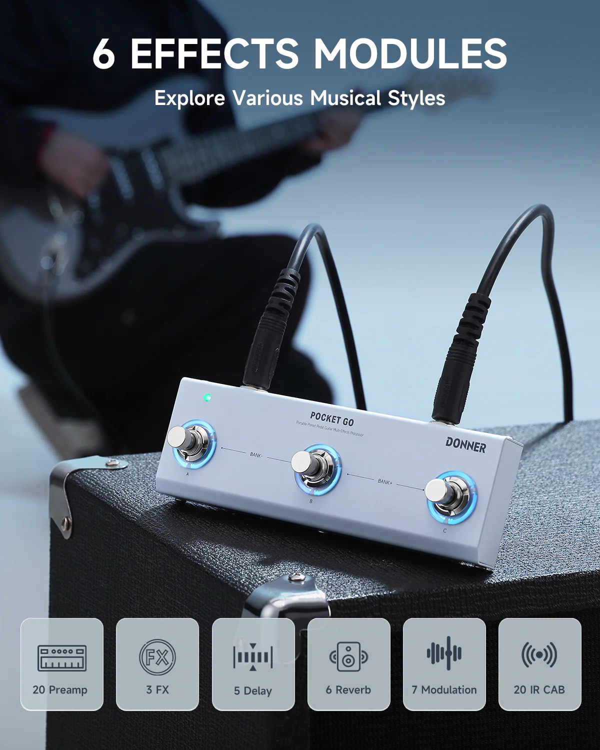 Donner Pocket Go Multi-Effects Processor Pedal - Image 6