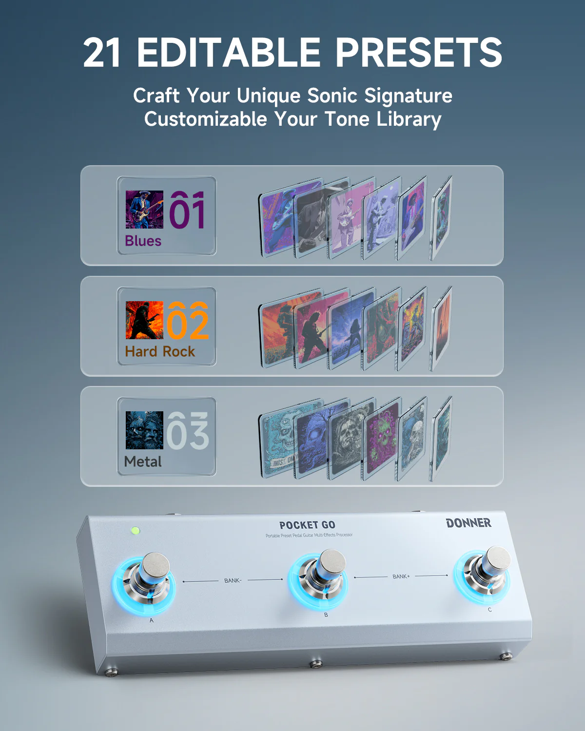 Donner Pocket Go Multi-Effects Processor Pedal - Image 7