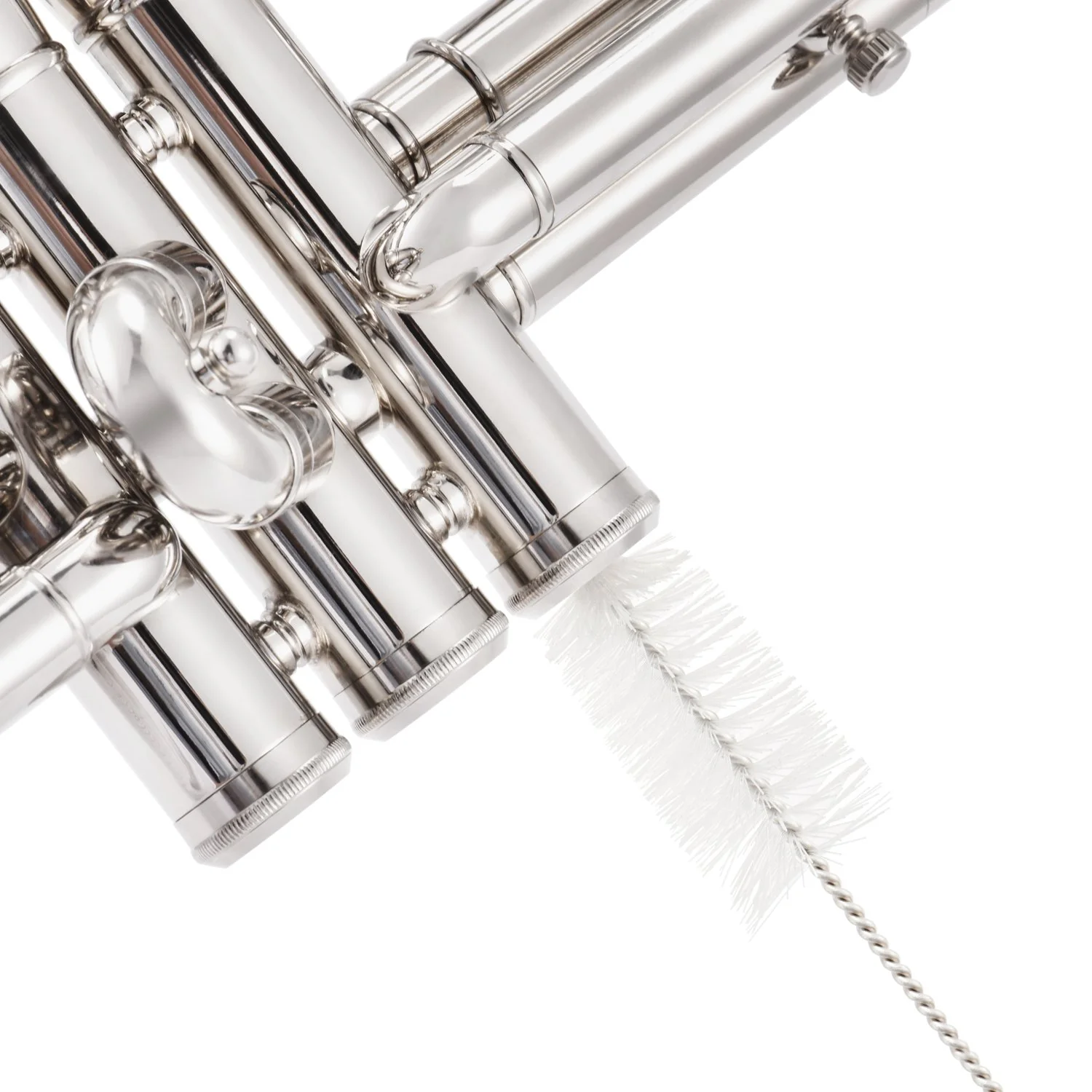 Eastar ETR-380N Trumpet Standard Student Bb Trumpet Set with 7C Mouthpiece,White Gloves,Cloth,Valve Oil,Cleaning Suit,Hard Case,Nickel - Image 6