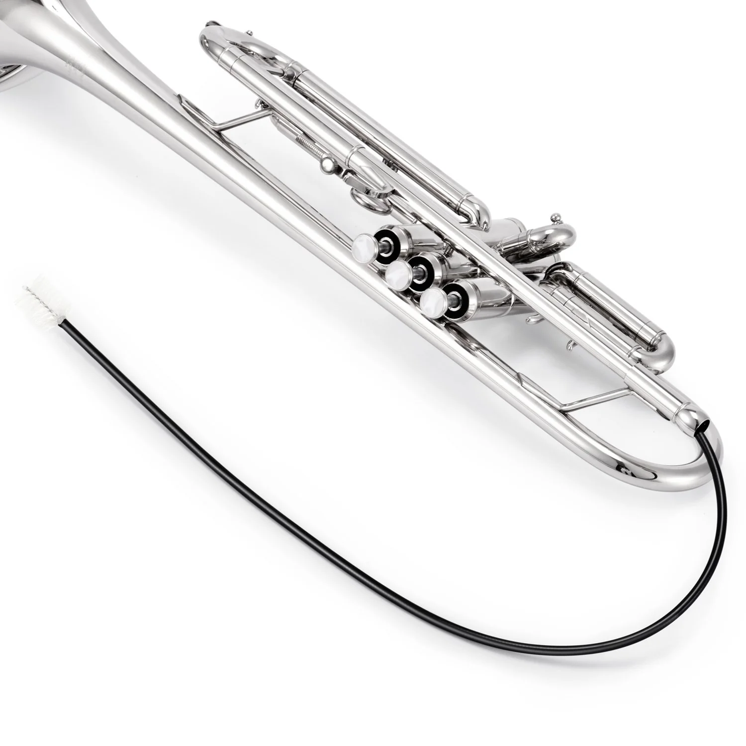 Eastar ETR-380N Trumpet Standard Student Bb Trumpet Set with 7C Mouthpiece,White Gloves,Cloth,Valve Oil,Cleaning Suit,Hard Case,Nickel - Image 7