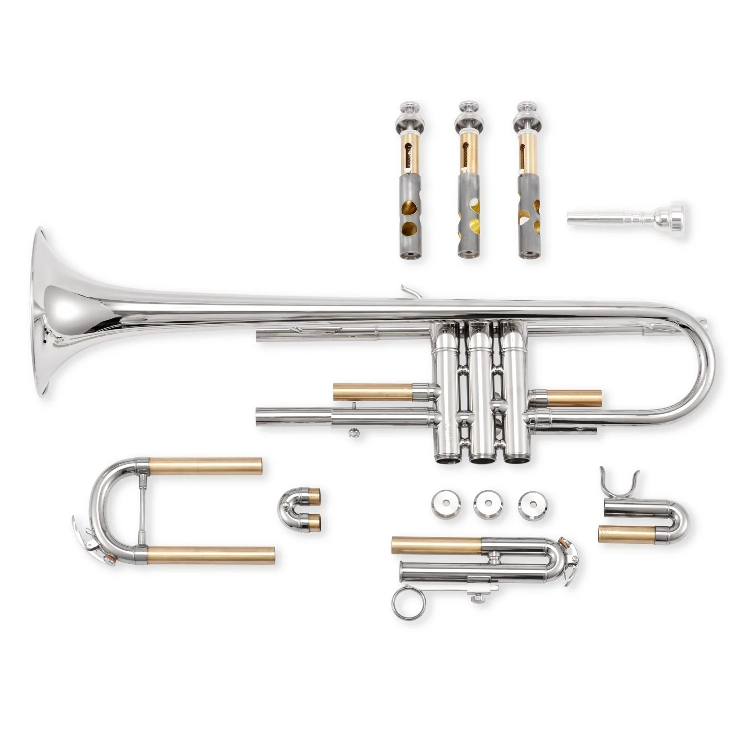 Eastar ETR-380N Trumpet Standard Student Bb Trumpet Set with 7C Mouthpiece,White Gloves,Cloth,Valve Oil,Cleaning Suit,Hard Case,Nickel - Image 8