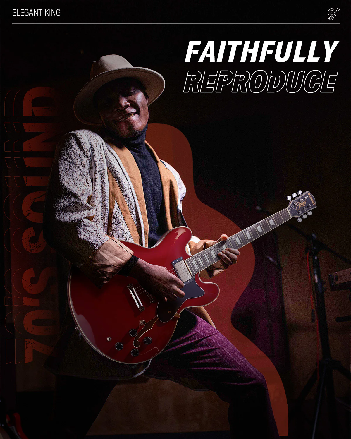 Donner DJP-1000 Electric Jazz Guitar - Image 8