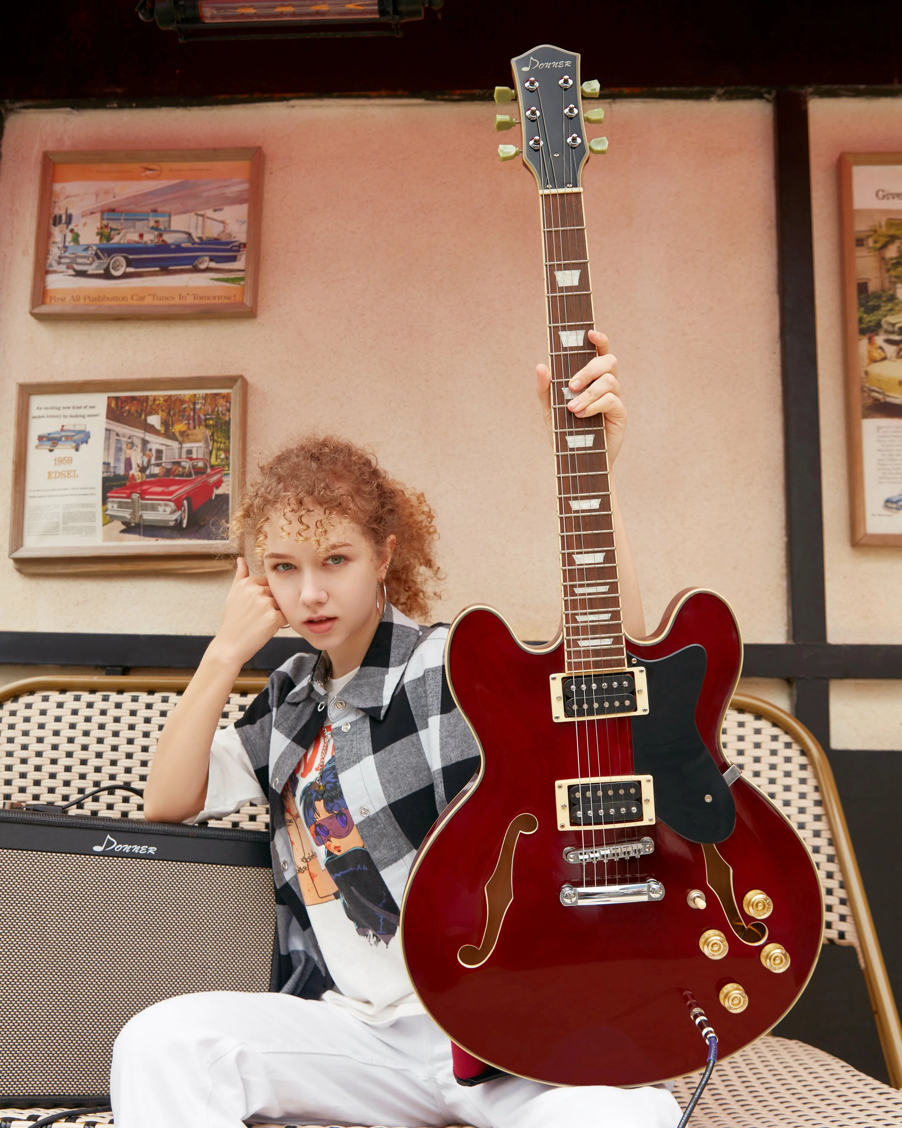 Donner DJP-1000 Electric Jazz Guitar - Image 9